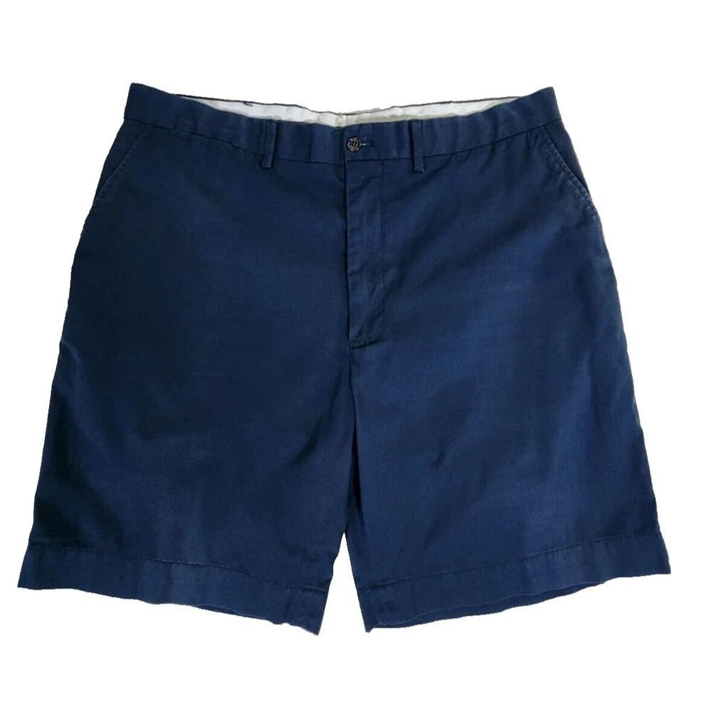 Polo Ralph‎ Lauren Classic Fit Chino Shorts Men's 38 Blue Cotton Flat Front